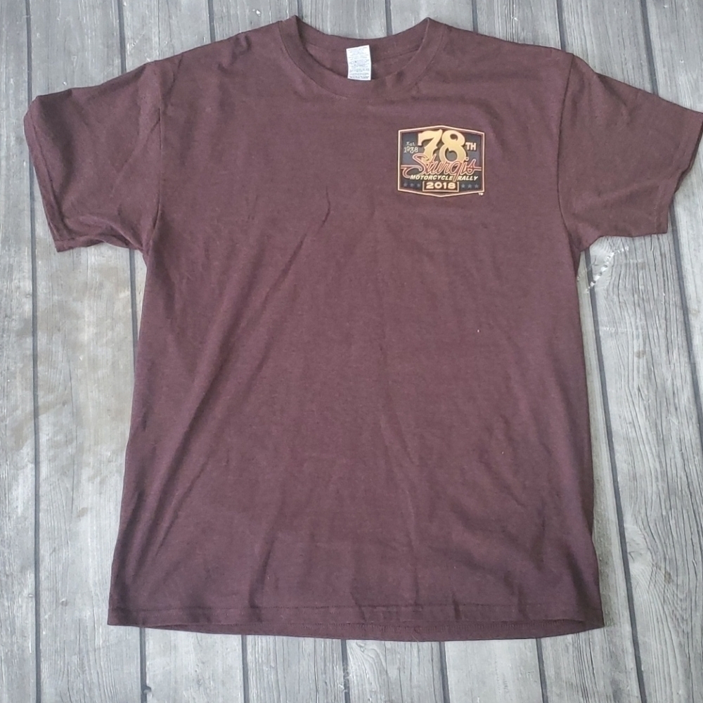 2018 Sturgis Black Hills Rally Tshirt Sz Lrg - Picture 3 of 5